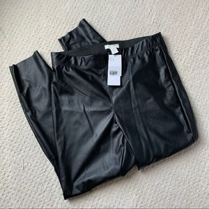 NWT faux leather leggings/pants H&M
